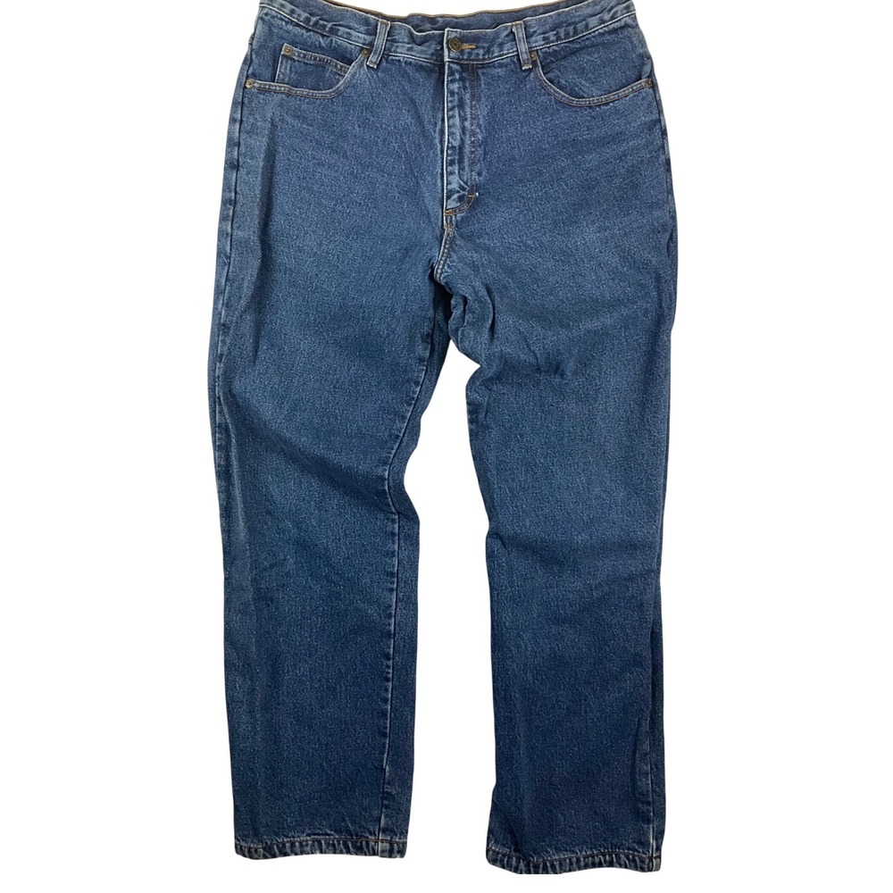 Guide Gear Mens Flannel Plaid Lined Denim Jeans 38x34 (fits: 36x30) Workwear